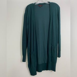 Long green cardigan size 8